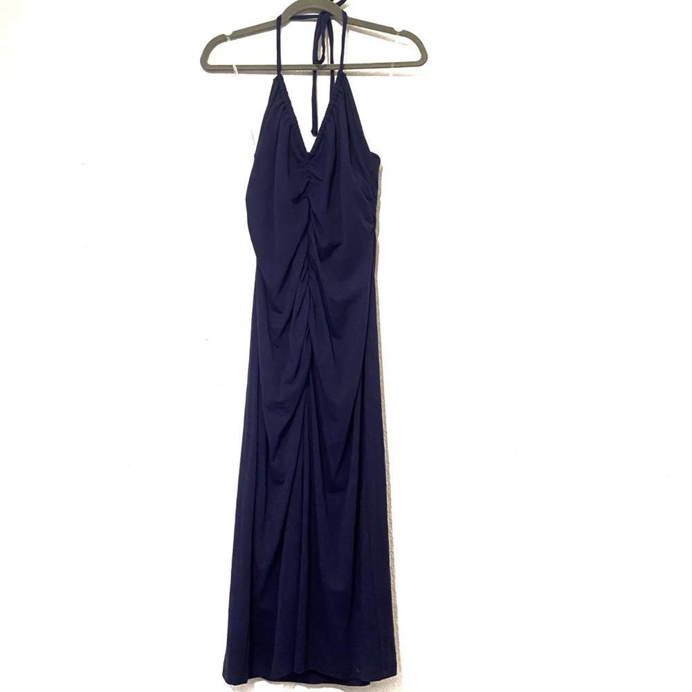 NWT Universal Thread Halter Midi Dress Navy Blue Medium